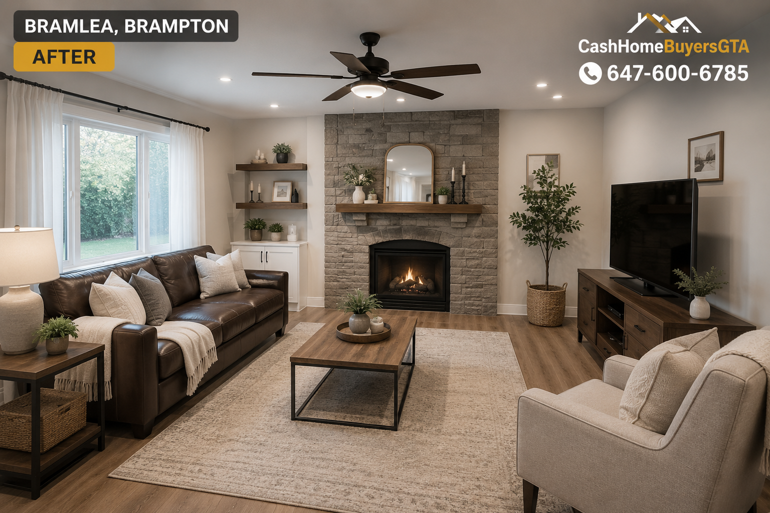Hoarder house after renovation in Brampton